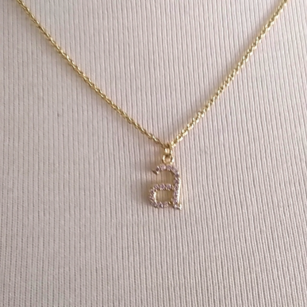 Initial "a" Necklace - Picture 2 of 4